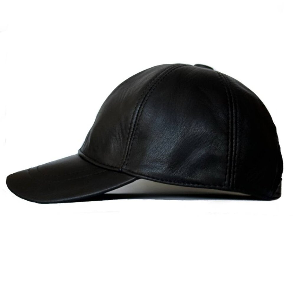 Genuine Lambskin Leather Baseball Cap – Premium Adjustable Hat